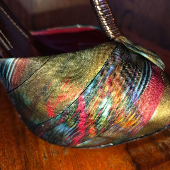 ALDO Tye-dyed Satin & Copper Mary Jane Stilettos - Picture 6 of 8